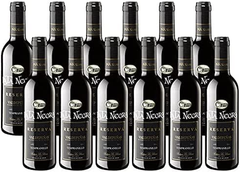 Pack de 12 Botellas botellines Vino Pata Negra Valdepeñas Reserva 375ml - Vinos para Detalles de Bodas