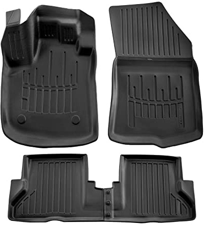 J&J AUTOMOTIVE | 3D TPE Gummifußmatten Gummimatten Passend Für Dokker 2012-2021, Schwarz, Anti-Rutsch, Abwaschbar, Allwetter, Hohes Rand, 4-TLG