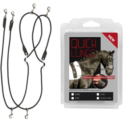 Quick Lunge - Verstellbares Longiersystem - Schnur - Ponys (Gummiband, Pferd)