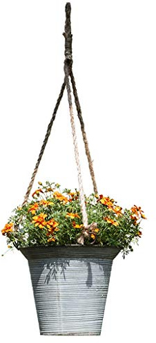 Macetas, Jardín Macetas de cucharas Colgantes plantador Colgante, Colgante de la Lata Tiesto Flor Cubo Flor Interior Tipo Balcón Jardín Decoración (Size : S)