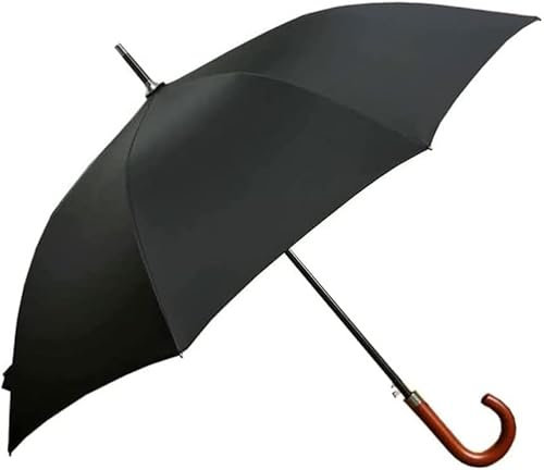 AVFORA Regenschirm, Golfschirm, extra starker Stockschirm, Vintage-Hakengriff, Holz, automatisches Öffnen, Baldachin, Stockschirm, Reiseschirme, Regenschirm