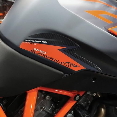 LABELBIKE 3D Motorrad Aufkleber kompatibel mit KTM | 1290 Super Duke GT 2022-2024, Seitenschutz aus Kunstharz, kratzfest, Dekoration