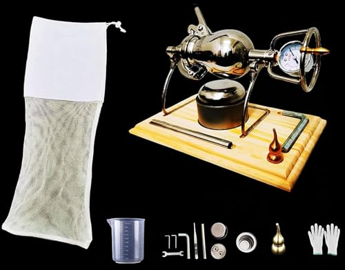 ATLION Chinesische Vintage-Popcornmaschine, Popcornmaschine aus Edelstahl 304, Mini-Hand-Popcorn mit manueller Kurbel, Geschenke für die Party zu Hause(360ML)