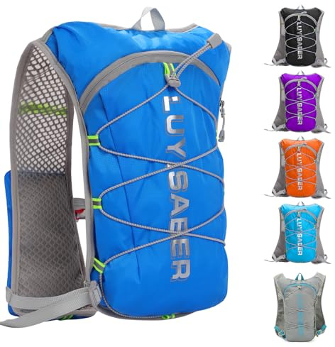 Veste d'hydratation pour course à pied, Sac à dos léger avec sangles de poitrine ajustables, compatible avec une poche à eau de 2L, Sac d'hydratation réfléchissant et respirant pour femmes et hommes