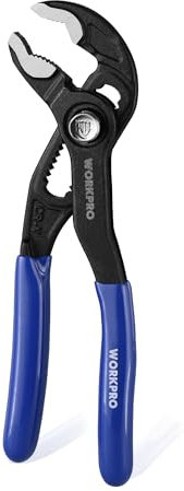WORKPRO 120 mm Mini Water Pump Pliers, 25 mm Wide Jaw Capacity Quick Adjustable Cr-V Steel Tongue and Groove Plier, for Home Repair, Gripping, Nuts, Bolts, Pipe & Fittings