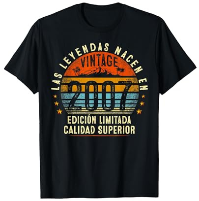 19 años Cumpleaños Hombre Mujer 2007 19 años Cumpleaños Camiseta