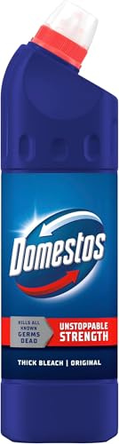 Domestos Original Thick Bleach eliminates 99.9% of bacteria and viruses disinfectant to protect against germs 750 ml (Pack of 5)