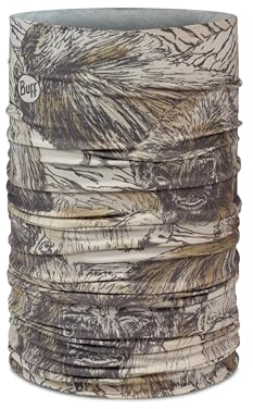 Buff Original EcoStretch halsvärmare för män och kvinnor, vuxen, halsduk, rör, multifunktionell, nacke och huvud, löpning, promenader, vandring, hållbar, lätt, en storlek, brun