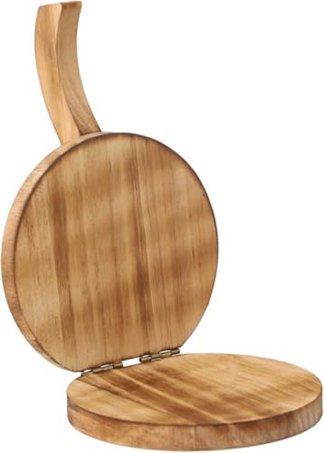 Masa Press Maker Press, Tortilla Press Natural Wooden Tortilla Press 16.5 '' Press de tortilla de maíz redondo con tortillera mexicana casera para tortillera mexicana, prensa de tortilla de madera