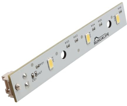 RUHUALIFE Refrigerator LED Light Board Compatible with GE Refrigerator Replace# WR55X26671, Freezer Light Bulb, Refrigerator Light Bulb Fit For GE Side By Side Models