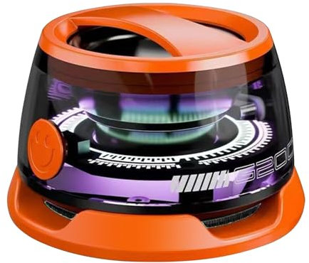 Altoparlante magnetico Bluetooth multifunzionale, mini altoparlanti wireless, portatile, impermeabile, con adsorbimento magnetico, per telefoni e superfici metalliche, dotato di luce RGB arancione