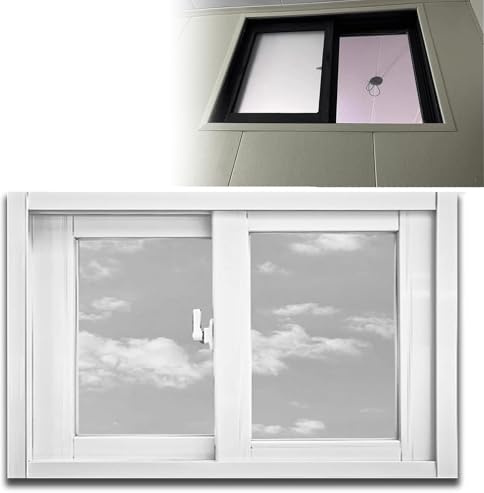 Double Pane Windows for Houses, 30 29 28 27 26 25 24 23 22 21 20 Inch Large Lockable Shed Windows,Replacement Basement Windows for Privacy and Ventilation,White,28x24in / 71x61cm