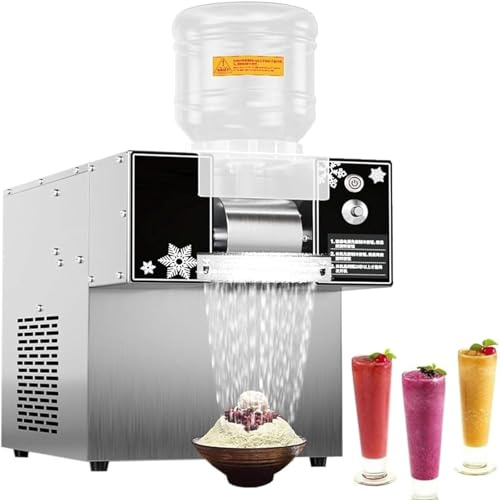 Machine à glace pilée automatique professionnelle, 60 kg/120 kg/180 kg/jour, machine à glace flocons, refroidissement par air pour restaurants, salons de thé, food trucks, etc.,A-60KG