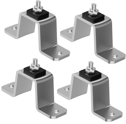 perfk 4 soportes de montaje para aisladores de vibraciones con amortiguación para base de minisplit de acondicionado, almohadillas antivibración, Tamaño Regular