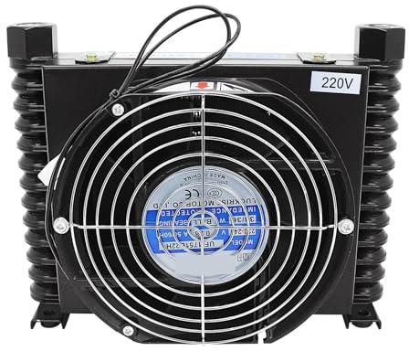Radiatore scambiatore di calore for raffreddamento olio Piastra radiatore olio Perno AL609T-CA Sistema idraulico con portata 10 l/min Ampia area di dissipazione del calore(AC380)