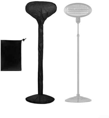 Outdoor Patio Heater Cover for Deck and Balcony, Waterproof Sun-Resistant Snow-Resistant Protective Cover for Electric Heating Units, 210D Oxford Fabric, Black
