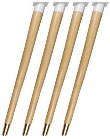 MSHGSKU 4 Stück konische Sofabeine aus Holz, schräge Möbelfüße für Couch, Schreibtisch und Esstisch, 42 cm, 60 cm, 73 cm, stilvolles Zubehör in Holzfarbe