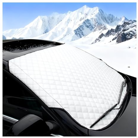 MULPODA Couverture Pare-Brise Voiture pour Hyundai i10 i-10 / i10 N Line 2013- Bache Pare Brise Bache Pare Brise Protection,Anti-Neige Et Antigel Facile à Utiliser