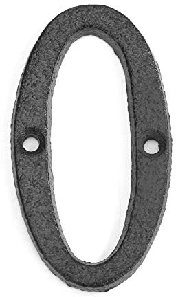 numeri per cassette postali, Numero civico in ferro for esterni, argento, con numeri digitali 0-9(Silver)