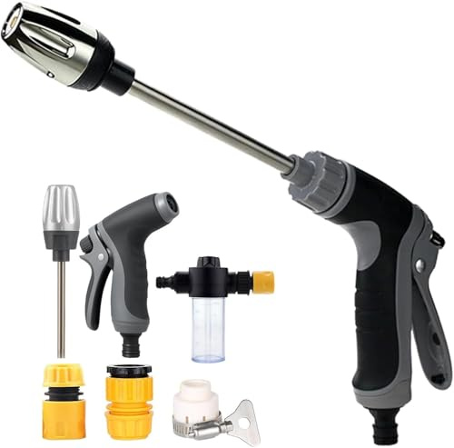 Power Jet Hochdruckpistole, Powerjet Wasser, 3 Sprühmodi Hochdruck Power Wasserpistole Für Gartenschlauch, Ideal Für Autowäsche, Garten & Terrasse (1pc)
