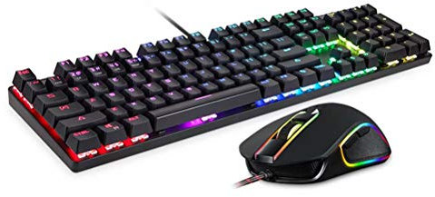 CSZH Gaming Clavier USB Filaire RGB Backlight mécanique Keyboard Souris Combo pour Jeux sur Ordinateur Portable Gamer