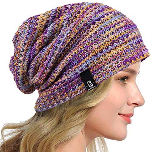 HISSHE Frauen Slouch Beanie Strickmützen Baskenmütze Skullcap Lange Baggy Winter Sommer Hüte B08w