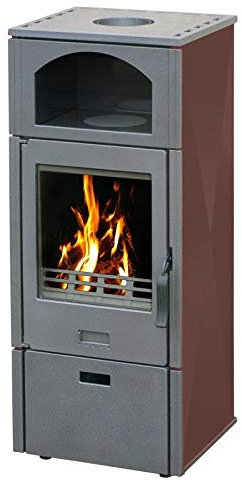 EEK A+ Kaminofen Plamen Laguna braun mit Herdplatte - 8kW