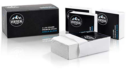 VERTICAL FELLOWS – Chalk Block 4 X 56 g ideale per arrampicata, bouldering, magnesia per ginnastica, sollevamento pesi, sollevamento pesi