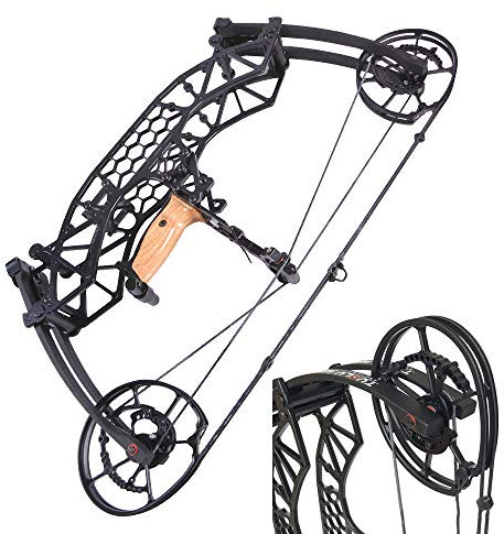 ZSHJGJR Compoundbogen für Erwachsene Legierung Bogenschießen Stahlkugel Dual Purpose Pulley Compoundbogen 35-65lbs Verstellbarer Jagdbogen