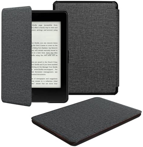 JMH Kindle Paperwhite 4-Hülle aus Stoff (8 Farben), kompatibel mit der 10. Generation (2018), Schutzhülle mit Auto Wake/Sleep