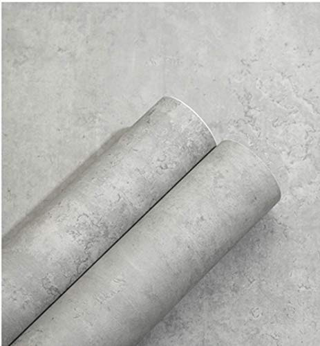 Bai You Mei Klebefolie Betonoptik Wasserfest Verdickt Retro stil Vintage Tapete betonoptik Klebefolie Aufkleber Rolle Concrete (Grau, 3m*60cm)