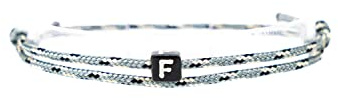 Made by Nami Surfararmband personlig med bokstav – kvinnor män flickor par armband individualiserat – flickvän vänskapsarmband gåva – vattentätt och justerbart, G, Nylon