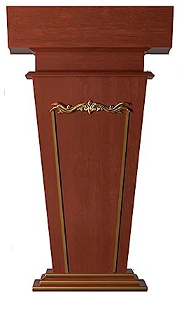 RENLXFI Rednerpult Stehpult Podium Stehendes Podium, Rednerpult aus Holz für Restaurants Hochzeiten Büro Besprechung Konzert und Kirche, einfache Montage Empfangspult