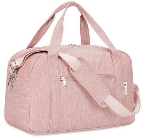 Narwey für Ryanair Handgepäck Tasche 40x30x20 Ryanair Handgepäck 40x20x25 Kleine Reisetasche Handgepäck Tasche für Flugzeug Weekender Sporttasche Damen Herren 20L (Rosa)