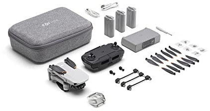 DJI Mini SE Fly More Combo - Camera Drone with 3-Axis Gimbal, 2.7K Camera, GPS, 30-min Flight Time, Reduced Weight, Less Than 0.55lbs / 249 g Mini Drone (Renewed)
