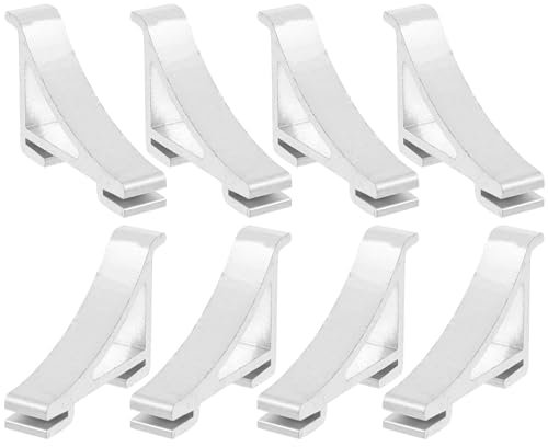 Hemobllo Kühlschrank- -Clips – 8 Stück Gefrierschrank- -Clips Aluminium-Kühlregal-Clips Metall-Kühlschrank- -Stützklammern Gewerbliche Gefrierschrank- -Stützklammern 3 5 X