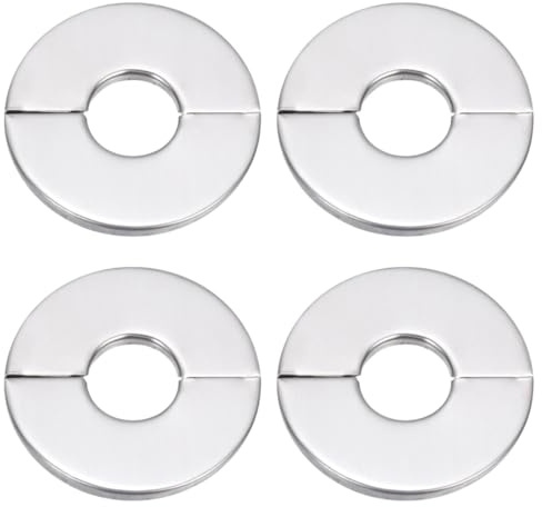 JRYXDS 4 Stück Heizungsrohr Rosette Abdeckung FüR Rohre Rosetten Wasseruhr Abdeckrosette Edelstahl Rohrmanschetten Geteilte Rohrabdeckung Ventilkappe Rosette FüR WasserhäHne Rohre HeizköRperrohre