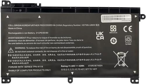 FESTAS® 11.55V 42Wh BI03XL ON03XL Laptop Replacement Battery for HP ProBook X360 11 G1/G2 EE Pavilion X360 13-U M3-U m3-u000 M3-U103DX 13-U100TU 13-U100TU 13-u00TU 13-u000 0 Stream 1 4-AX 14-CB 14-DS