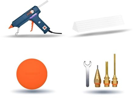 Sciogli le pistole artigianali Pistola for colla a caldo da 150 W Kit di attrezzi for regolazione della temperatura Pistola in silicone Utilizzare stick di colla da 11 mm Ugello in rame puro for arte,