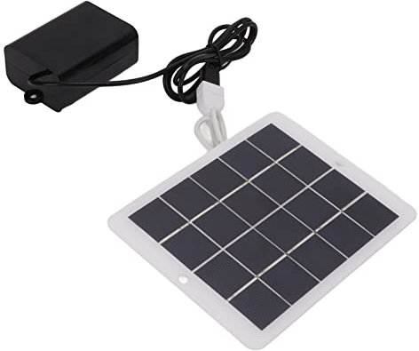 Tragbare Solar-Sauerstoffpumpe 3W5V, Solarbetriebener Wasser-Sauerstoffbelüfter, Solar-Oxygenator-Schnittstelle für Reisen, Camping, Radfahren