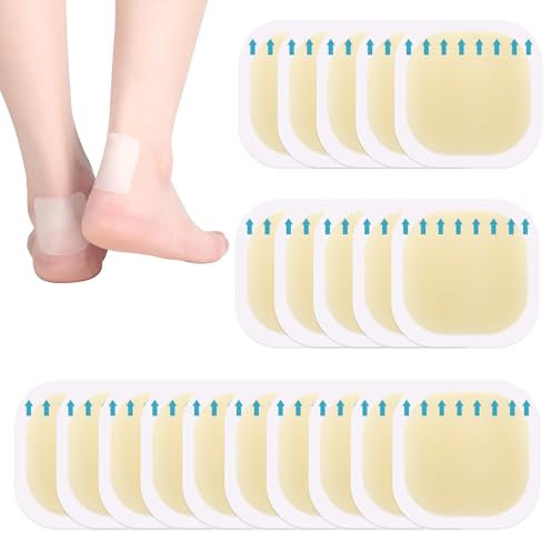 20 Pezzi Cerotti per Vesciche, Impermeabili e Invisibili - Blister Cuscino per Piede, Protezione della Pelle, Medicazione adesiva idrocolloidale