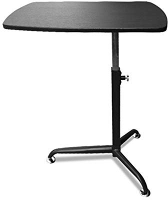 KXQYIKYI Feinverstellbarer Sofa-Beistelltisch mit Fußstütze, höhenverstellbarer mobiler Laptop-Ständer, Schreibtisch-Rollwagen, Höhe 66–93 cm (Farbe: A) Modisch