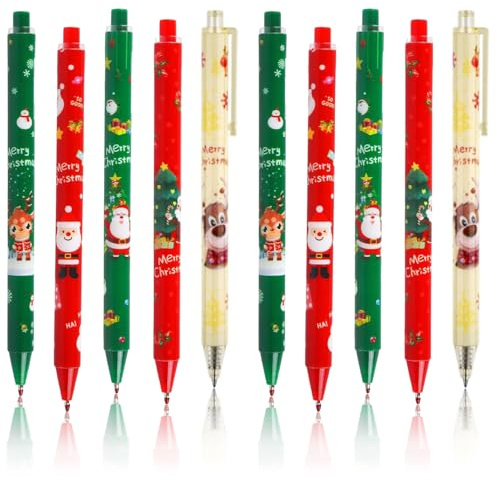 Tadpolez 30Pezzi Penne a Sfera di Natale,Penna Gel Inchiostro di Natale,Penne Natalizie per Bambini,Penna a Sfera Natalizia,per Bambini Studenti
