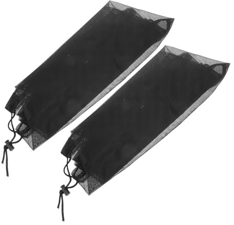 TOGEVAL 2pcs Rain Net Cover with Drawstring for Water Collection Buckets, 95cm Rainwater Mesh Cover Outdoor Garden Protector against Leaves and Mosquitoes