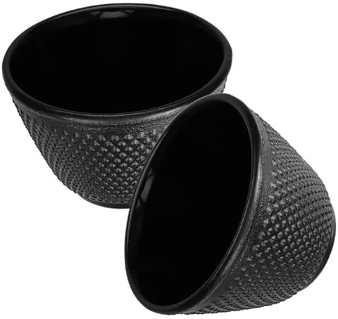 Healifty Lot De 2 Tasses à Thé En Fonte 120 Ml Petit Format Robuste Expression Traditionnelle Thé Chinois Usage Maison