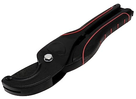 Angoily Tijeras para Tubos Profesionales de Acero Inoxidable Cuchillas Templadas y Mango Antideslizante para Fontanería en Color Negro, 1