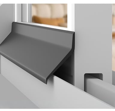 Deflector de lluvia for ventana corrediza, barrera de agua for alféizar exterior, panel protector duradero for evitar la infiltración de lluvia.(118.4x1.8in/300x4.5cm)