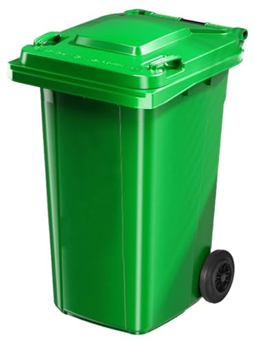 Contenedor Basura Comercial Gran Capacidad Con Tapa Ideal Comunidades Calles Fábricas Obras Construcción Robusto Duradero(Green,65 Gallon)