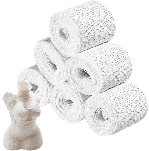 Set di 6 nastri per gesso, per il fai da te, 5 cm x 2,7 m, per la pancia del bambino, per gesso, gesso, per gesso, per il fai da te