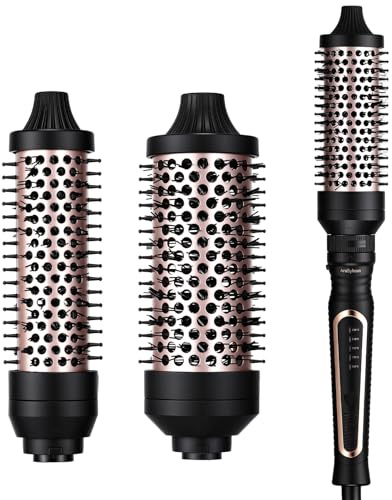 AraSyleon 3-in-1 Wärmebürste Set, Elektrische Haarbürste mit 3 Aufsätzen (32/38/45mm), Thermobürste mit Keramik-Tourmalin-Ionen-Technologie, 5 Temp. (150-230°C), Anti-Frizz für alle Haartypen